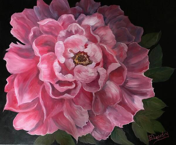 Peony Poster featuring the painting Alla Prima Peony by Barbara Landry
