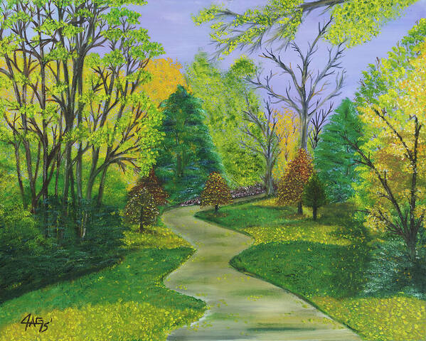 Acrylic Painting Poster featuring the painting Along The Shunga Trail Too by The GYPSY