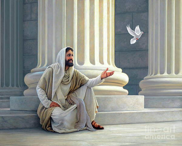 Jesus Poster featuring the painting And The Truth Shall Make You Free by Greg Olsen