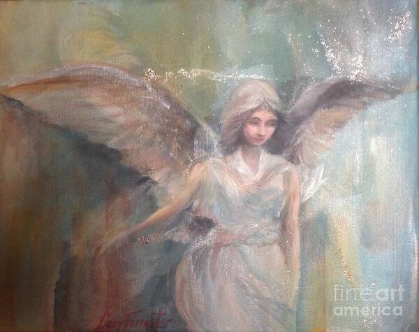 Angel Poster featuring the painting Angel Dust by Lizzy Forrester