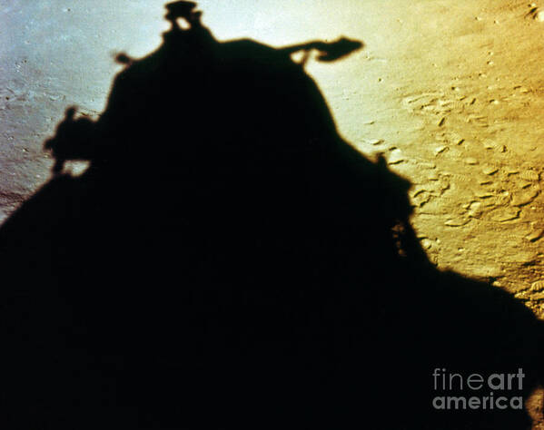 1969 Poster featuring the photograph Apollo 11 Lunar Module Shadow by Granger