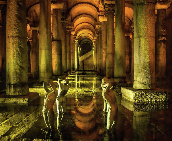 Basilica Cistern Poster featuring the photograph Basilica Cistern in Istanbul by Rebecca Herranen