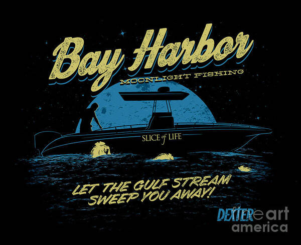 Dexter Poster featuring the digital art Bay Harbor by Sarah Mackellar