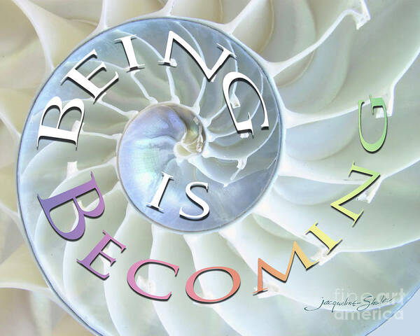 Being Poster featuring the digital art Being is Becoming by Jacqueline Shuler
