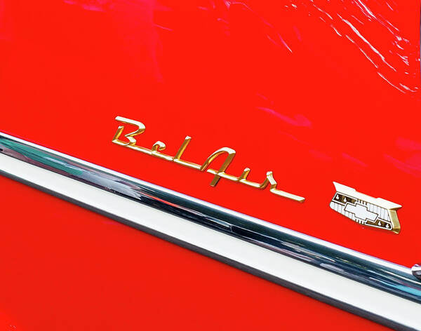 Bel Air Poster featuring the photograph Bel Air Chevrolet Emblem by James C Richardson