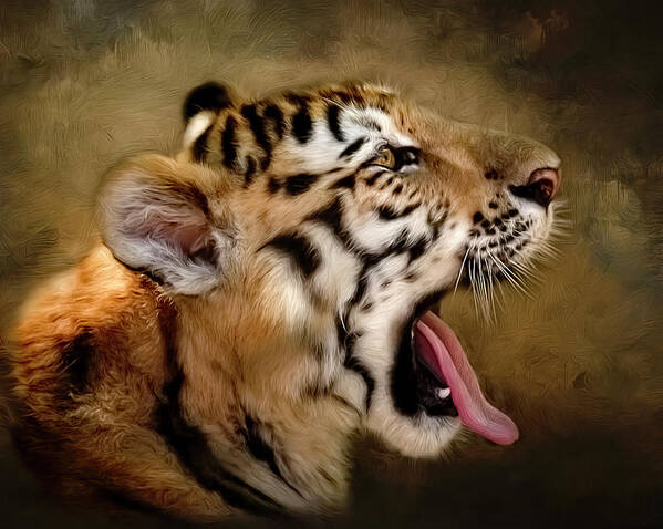Tiger Poster featuring the digital art Bengal Tiger by Maggy Pease