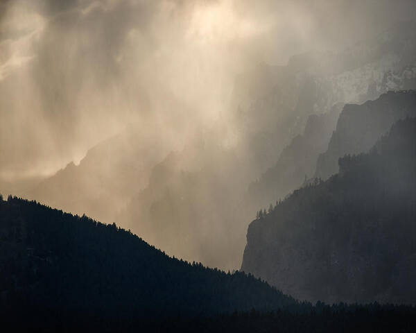 Bitterroot Poster featuring the photograph Blodgett Canyon Spring Rain by Matt Hammerstein