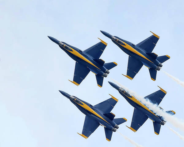 Blue Angels Poster featuring the photograph Blue Angels 4 In Formation by Gigi Ebert