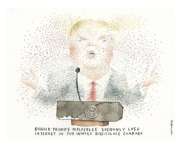 Breaking News From The White House Poster featuring the painting Breaking News From the White House by Barry Blitt