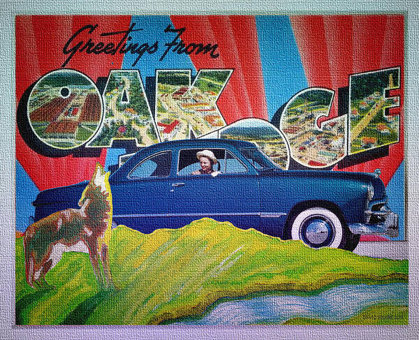 Dixie Road Trips Poster featuring the digital art Dixie Road Trips / Oak Ridge by David Squibb