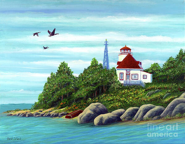 Cabot Poster featuring the painting Cabot Head Light by Sarah Irland