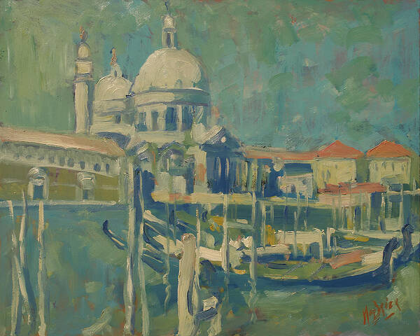 Venice Poster featuring the painting Canale Grande Venice by Nop Briex