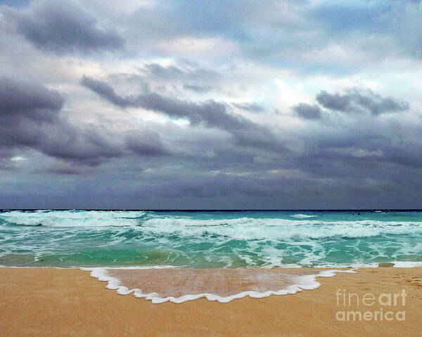 Cancun Poster featuring the photograph Cancun - Dark Sky by Cheryl Del Toro