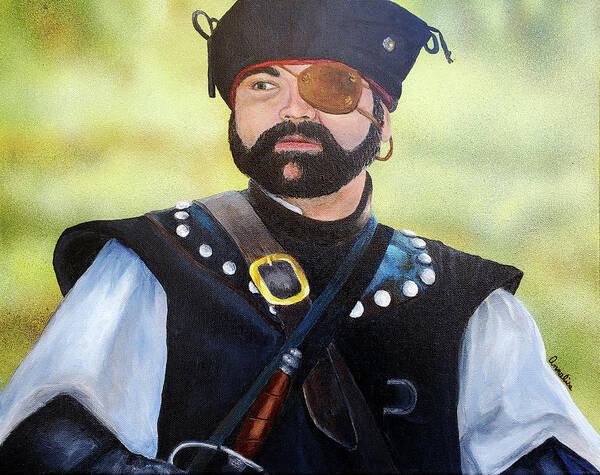 Swordsman Poster featuring the painting Captain Petard by Annalisa Rivera-Franz