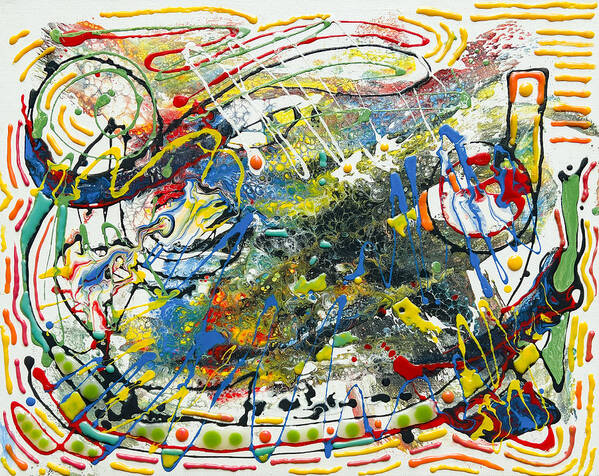 Abstract Poster featuring the painting Chaotic Ascension by Jason Williamson
