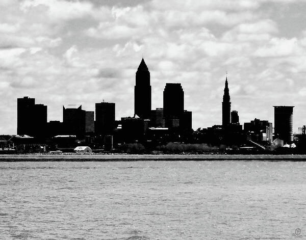 Downtown Poster featuring the photograph Cleveland Downtown Skyline 2 by Gary Olsen-Hasek