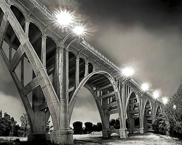 Historic Poster featuring the photograph Colorado Street Bridge, Pasadena, California by Don Schimmel