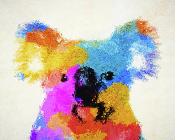 Colorful Koala Bear Poster featuring the painting Colorful Koala Bear by Dan Sproul