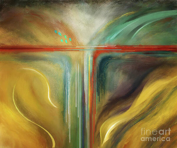 Abstract Poster featuring the digital art Coming Or Going by Lois Bryan