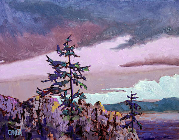 Oil Painting Poster featuring the painting Creyke Point, East Sooke by Rob Owen