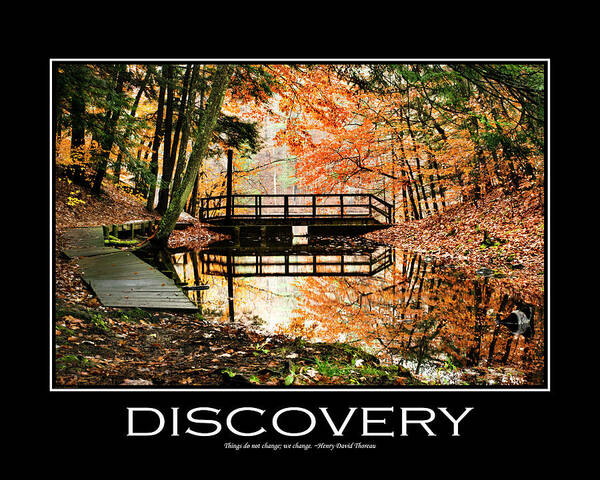 Inspirational Poster featuring the mixed media Discovery Inspirational Motivational Poster Art by Christina Rollo