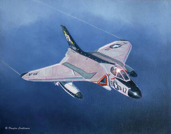 Aviation Poster featuring the painting Douglas F4D Skyray by Douglas Castleman