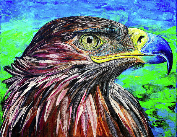 Figurative Poster featuring the painting Eagle by Viktor Lazarev