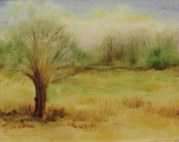 Landscape Poster featuring the painting Early Spring by Lorraine Centrella