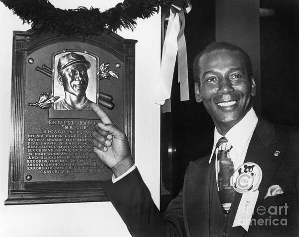 People Poster featuring the photograph Ernie Banks by National Baseball Hall Of Fame Library