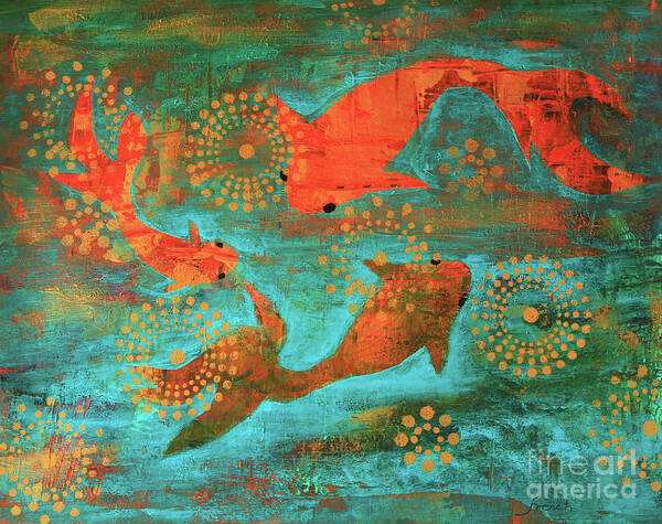 Beautiful Poster featuring the painting Fancy Fish by Jeanette French