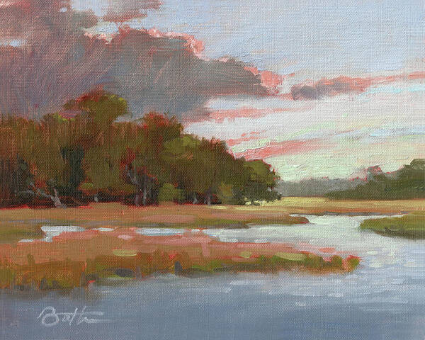 Fishing Creek Poster featuring the painting Fishing Creek, Edisto by Todd Baxter