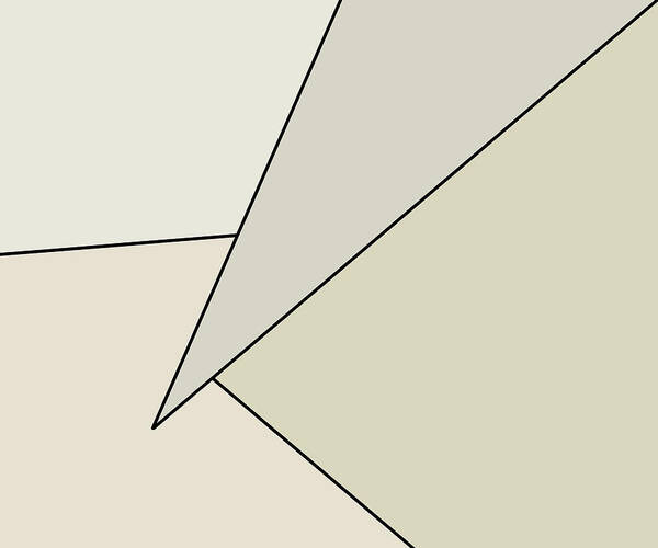 Abstract Poster featuring the digital art Geometry in Shades of White by Alison Frank