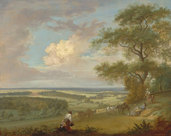 Paul Sandby Poster featuring the painting Hackwood Park, Hampshire #1 by Paul Sandby