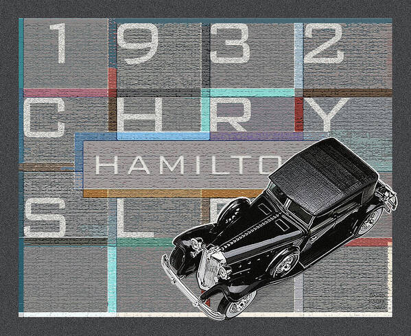 Hamilton Collection Poster featuring the digital art Hamilton Collection / 1932 Chrysler by David Squibb