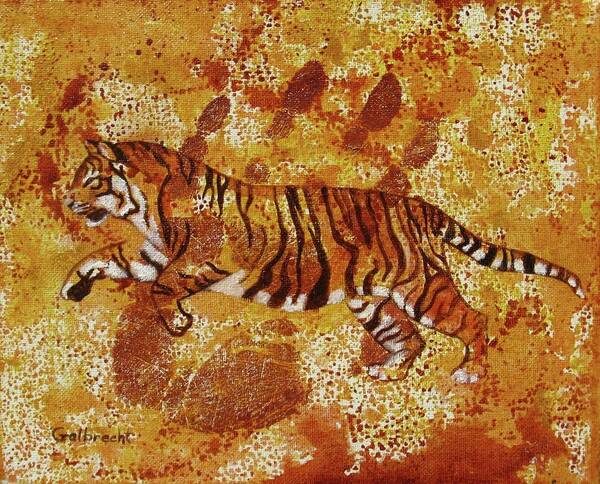 Tiger Poster featuring the painting Last Chance II by Shirley Galbrecht