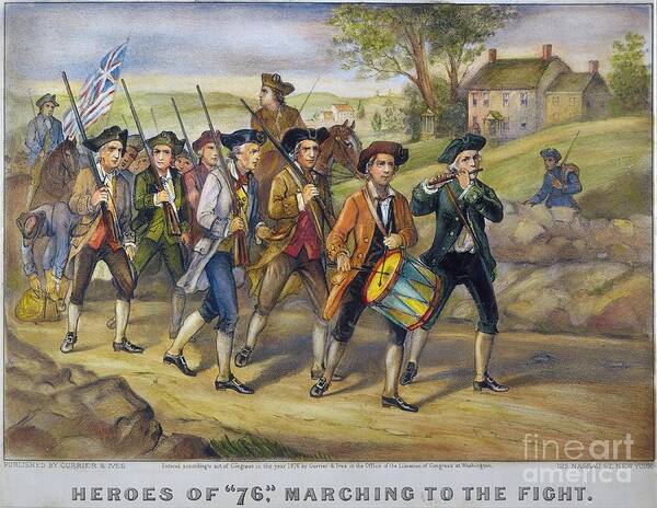 1775 Poster featuring the painting Heroes Of 1776 by Granger