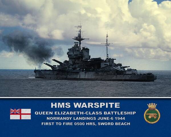 Hms Warspite Poster featuring the digital art HMS Warspite by John Wills