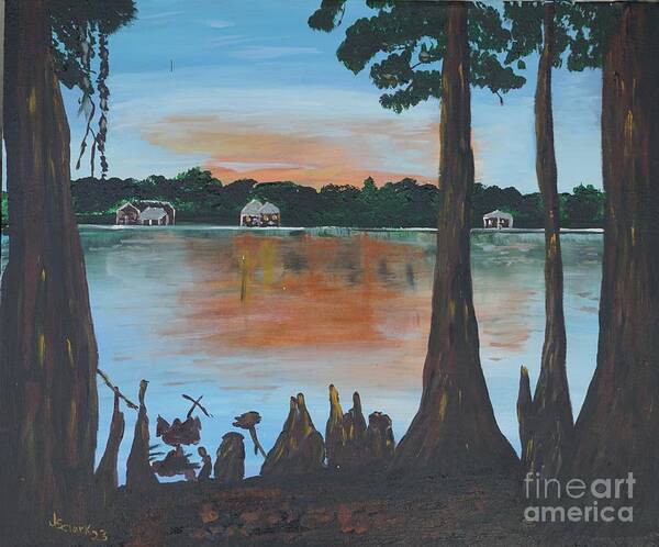 Cypress Tree Poster featuring the painting Lake Bruin State Park I by Jimmy Clark