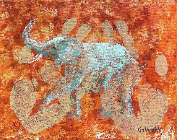 Elephant Poster featuring the painting Last Chance I by Shirley Galbrecht