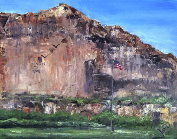 Plein Air Poster featuring the painting Let Freedom ring by Nila Jane Autry