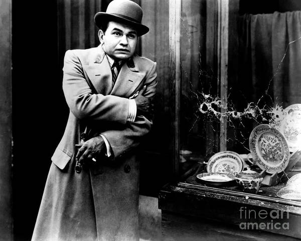 Edward G. Robinson Poster featuring the photograph Little Ceasar - Edward G. Robinson by Sad Hill - Bizarre Los Angeles Archive