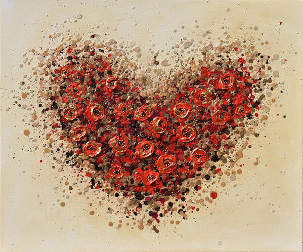 Heart Poster featuring the painting Love Heart by Amanda Dagg