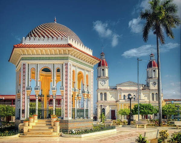 Cuba Poster featuring the photograph Manzanillo Parque Cespede Purissima Conception Church by Micah Offman