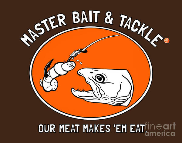 Master Bait and Tackle Decal Poster