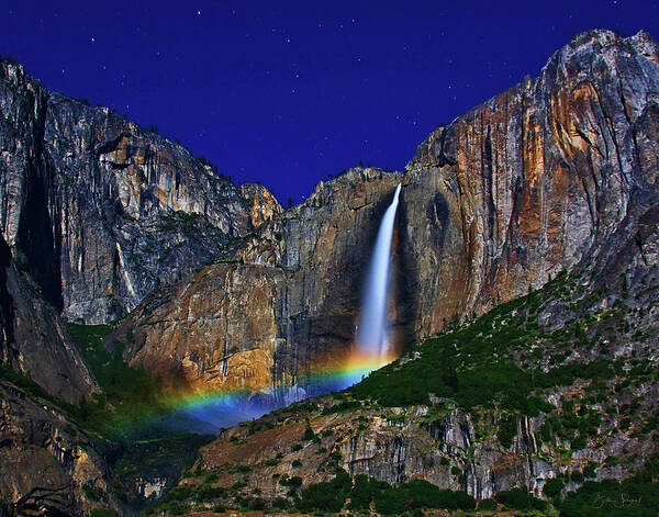 Yosemite Poster featuring the photograph Moonbow by Beth Sargent