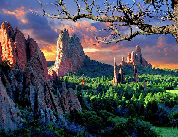 Colorado Springs Poster featuring the photograph Morning Light at the Garden of the Gods by John Hoffman