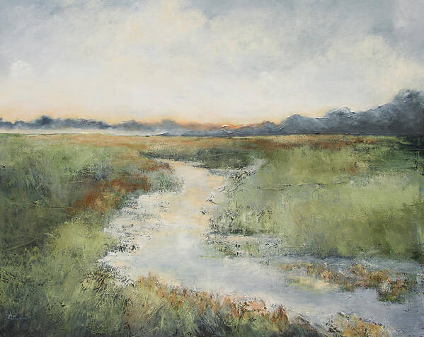 Water Poster featuring the painting Morning Low County by Katrina Nixon