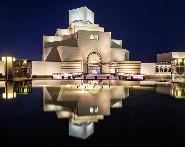 Doha Poster featuring the photograph Museum of Islamic Art - Doha by Alex Mironyuk