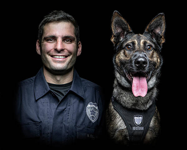 K9 Poster featuring the photograph Nick Sullivan and K9 Jax by Lifework Productions