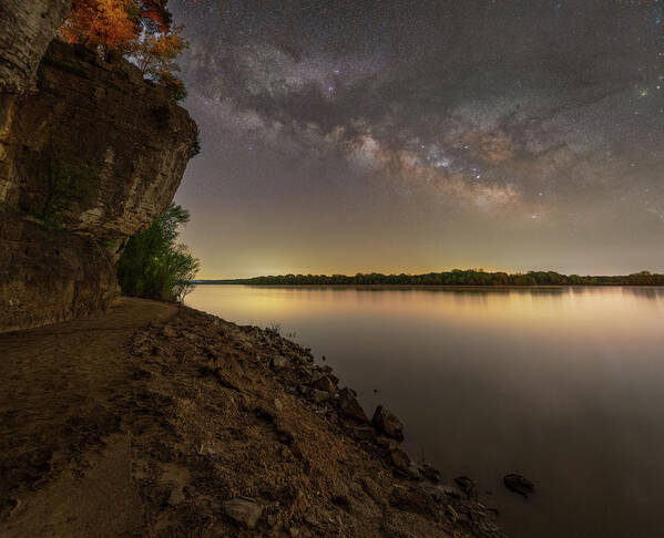 Nightscape Poster featuring the photograph Night Over the Ohio by Grant Twiss